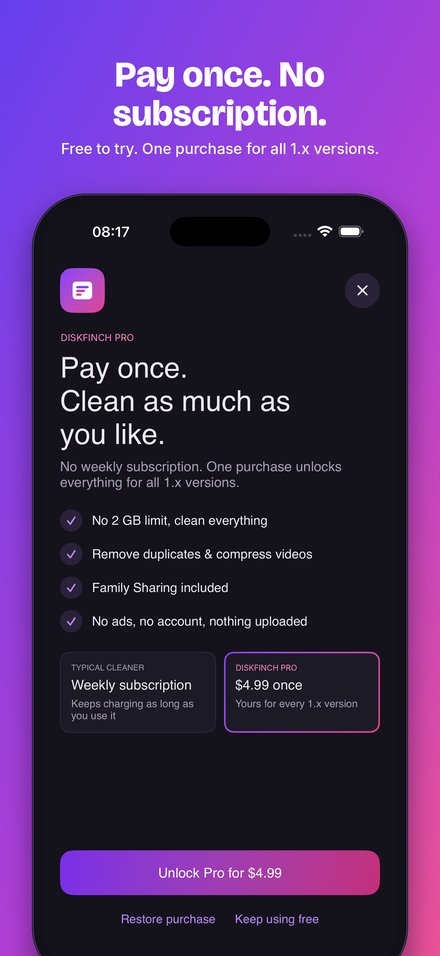 Diskfinch on iPhone, screenshot 6